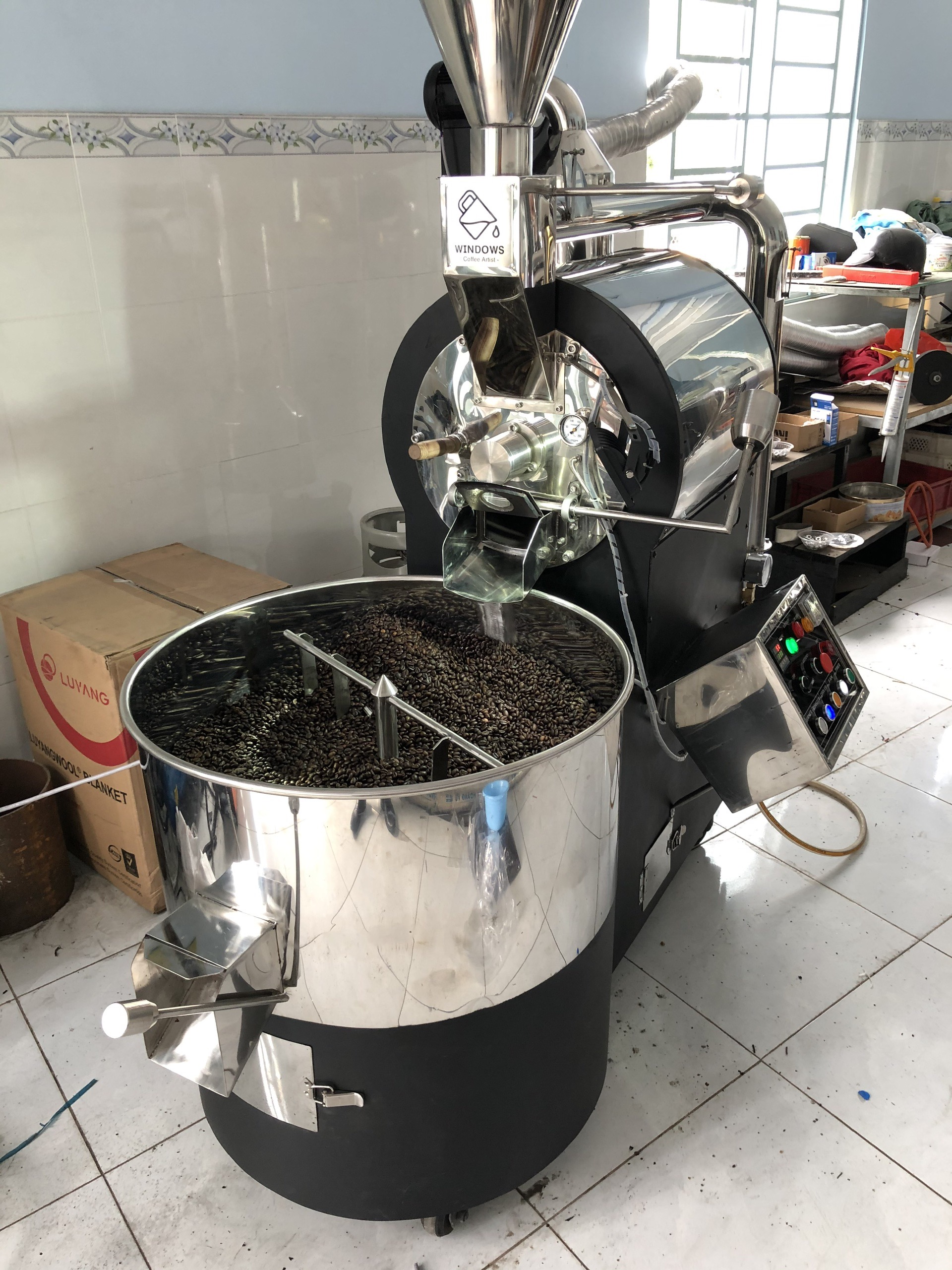 Máy rang cafe chuẩn tại Bình Tân