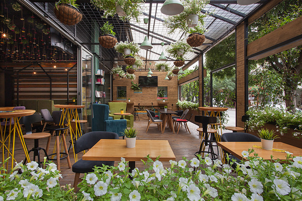 Yếu tố trong thiết kế quán cà phê sân vườn